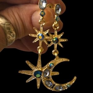 Mystic Star and Moon earrings NWT